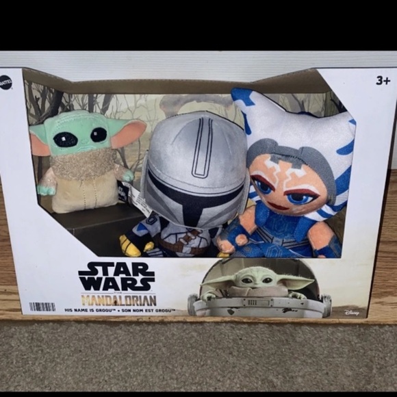 Mattel Star Wars The Mandalorian 3-Pack Plush Set Grogu Yoda Ahsoka Tano… - Picture 5 of 6